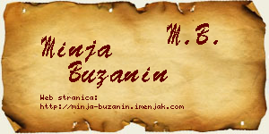 Minja Bužanin vizit kartica